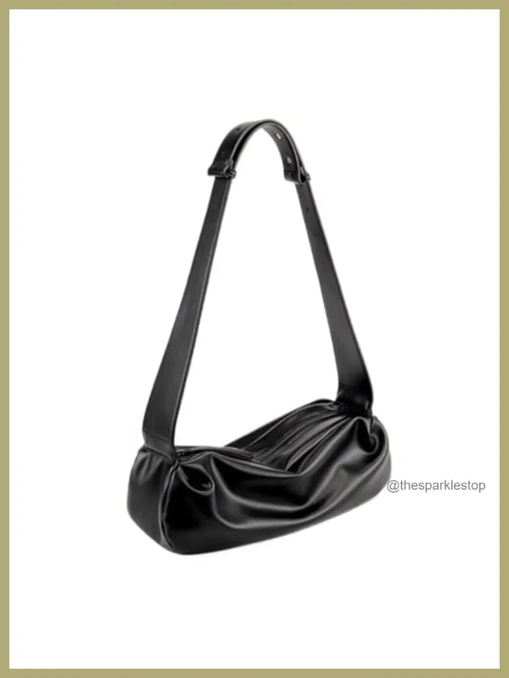 Slouchy Crescent Crossbody Bag Faux Leather Shoulder Purse